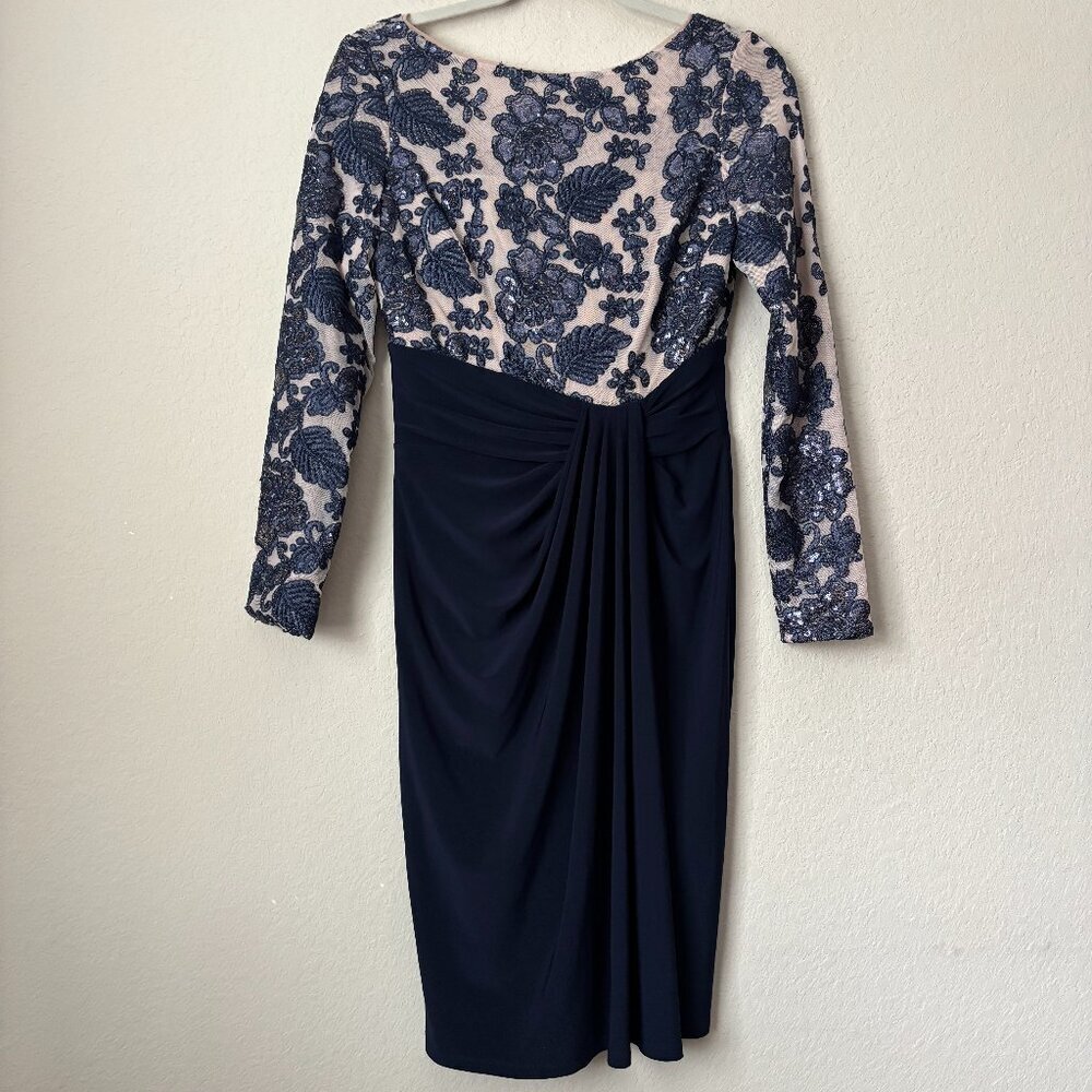 NEW Ralph Lauren Long Sleeve Sequin Cocktail Event Party Dress